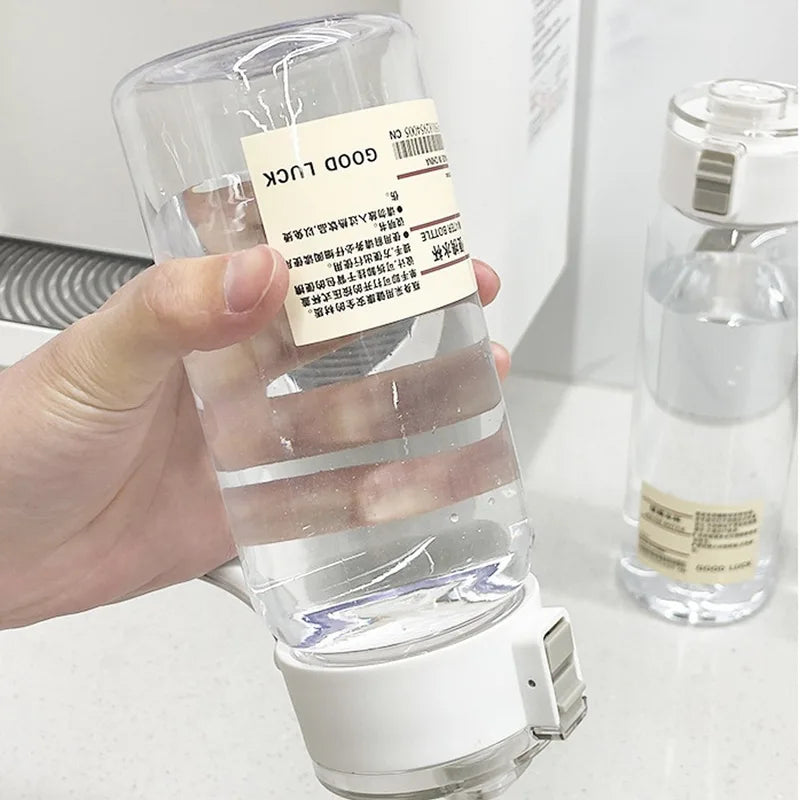 Children's Reusable Leak-Proof Water Bottle - 350/550/800ml Durable Transparent Drink Bottle for School