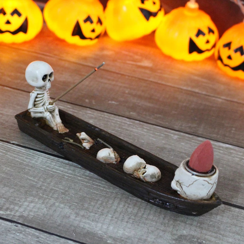 Skeleton Aromatherapy Boat Set - Resin Halloween Diffusers for Fresh Air
