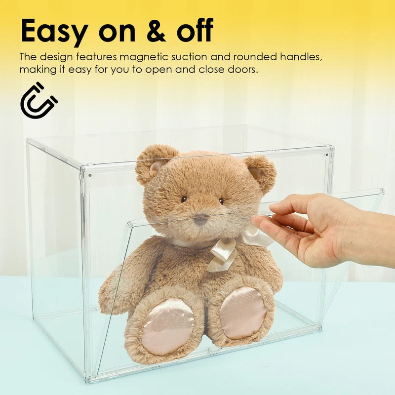 Large Stackable Plastic Display Storage Box for Dolls & Collectibles