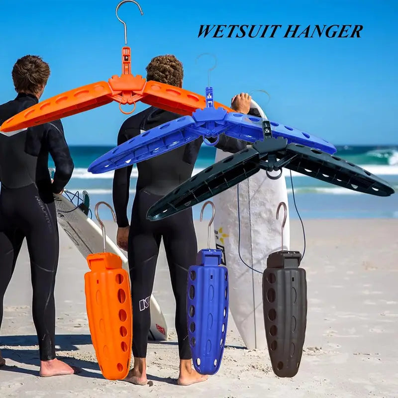 Heavy Duty Folding Wetsuit Hanger with Ventilated Shoulders for Fast Drying