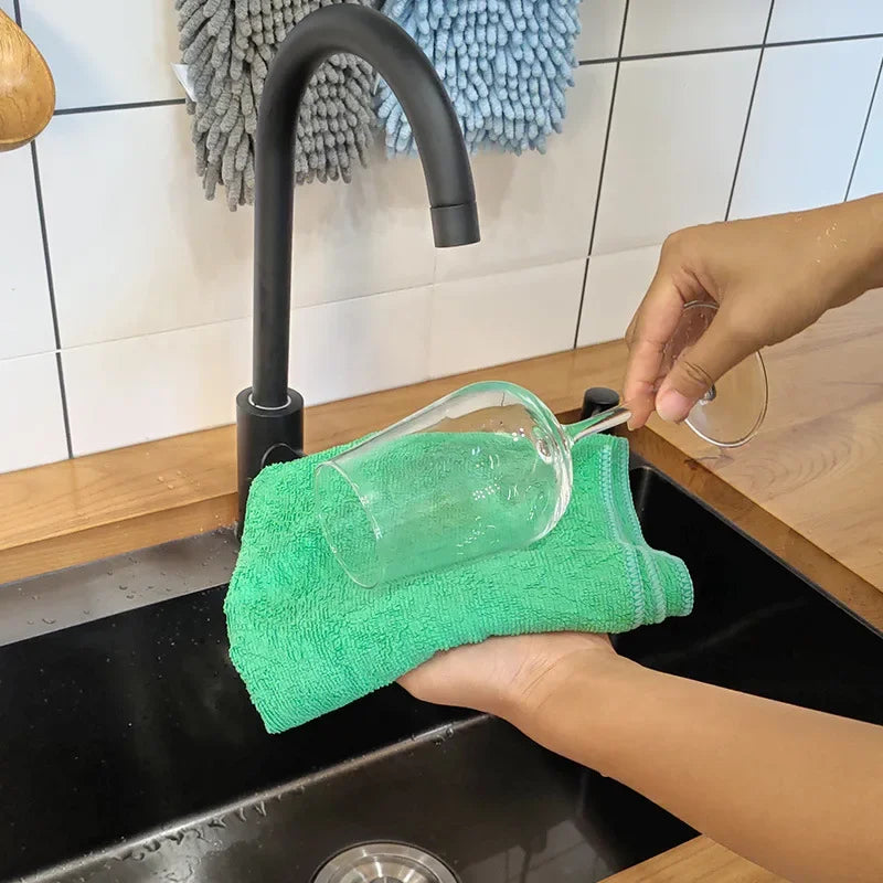 Microfiber Cleaning Cloths Pack - Multi-Purpose Reusable Soft Towels for Car, Home, Kitchen