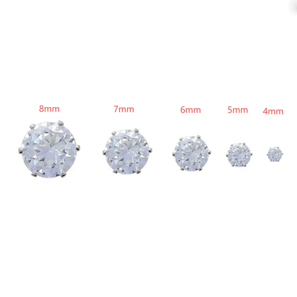 Magnetic Earring Clips Set - Non-Perforated Punk Zircon Jewelry for Men and Women