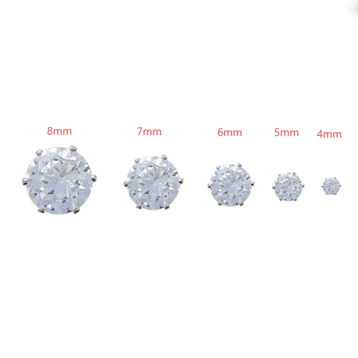 Magnetic Earring Clips Set - Non-Perforated Punk Zircon Jewelry for Men and Women