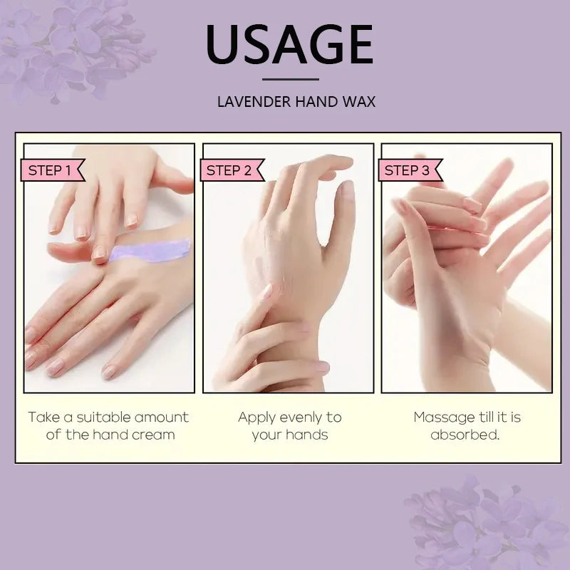 Lavender Hand & Foot Moisturizing Wax Mask - Brightening, Gentle Cleansing