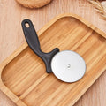 Stainless Steel Pizza Cutter Wheel with Handle - 18cm Kitchen Utensil