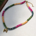 Bohemian Rainbow Beaded Choker Necklace Personalized Handmade Women’s Jewelry