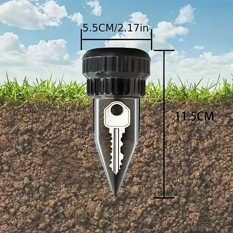 Waterproof Hidden Key Hider in Fake Sprinkler - Rustproof Underground Secret Storage