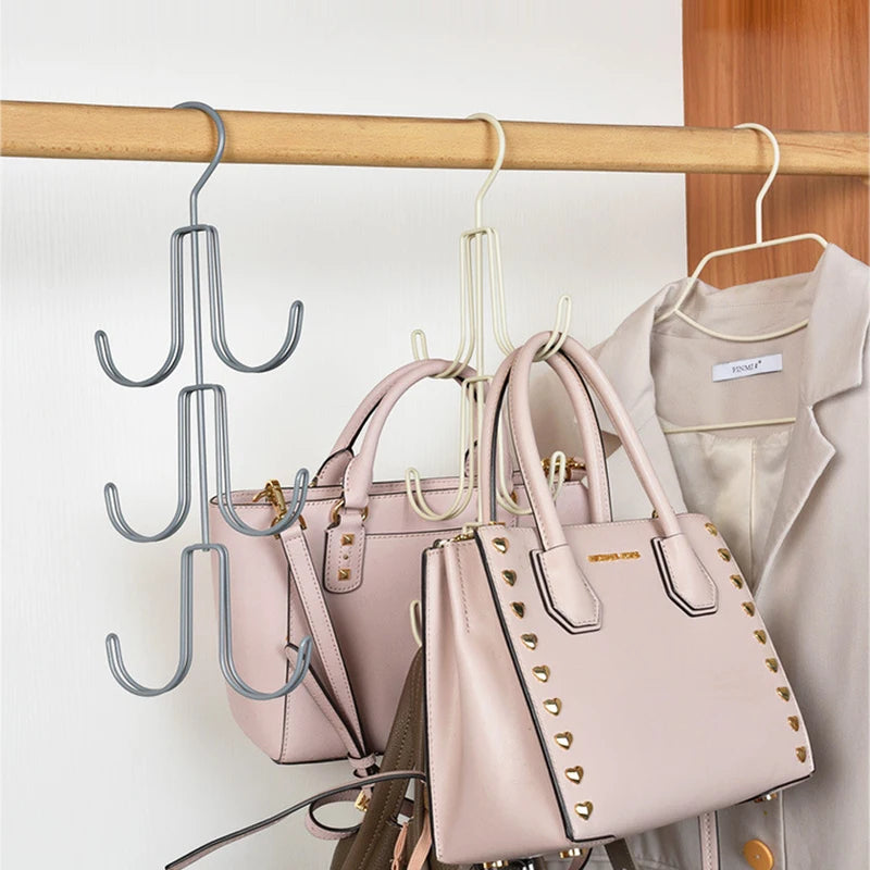 Multi-Functional Rotatable Hanger Hooks for Hats Bags Belts Closet Storage