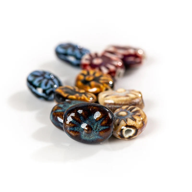 High-Quality Ceramic Beads Pendant for Jewelry Making - 10pcs Special Shape