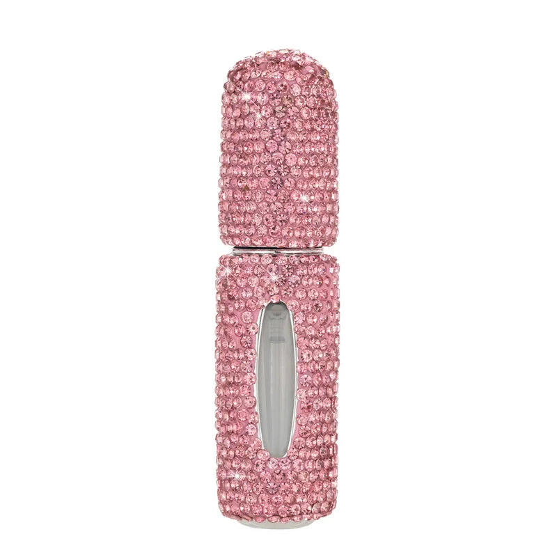 Refillable Travel Perfume Spray Bottle 5ml Rhinestone Portable Dispenser Gift