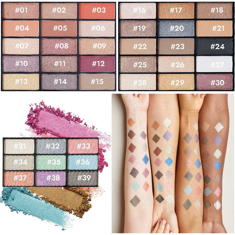 All-in-One Makeup Palette Set with Eyeshadow Lip Gloss Blush & Powder - Multiple Colors