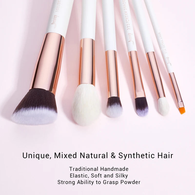 20-Piece Makeup Brush Set with Synthetic & Natural Hair for Face & Eyes