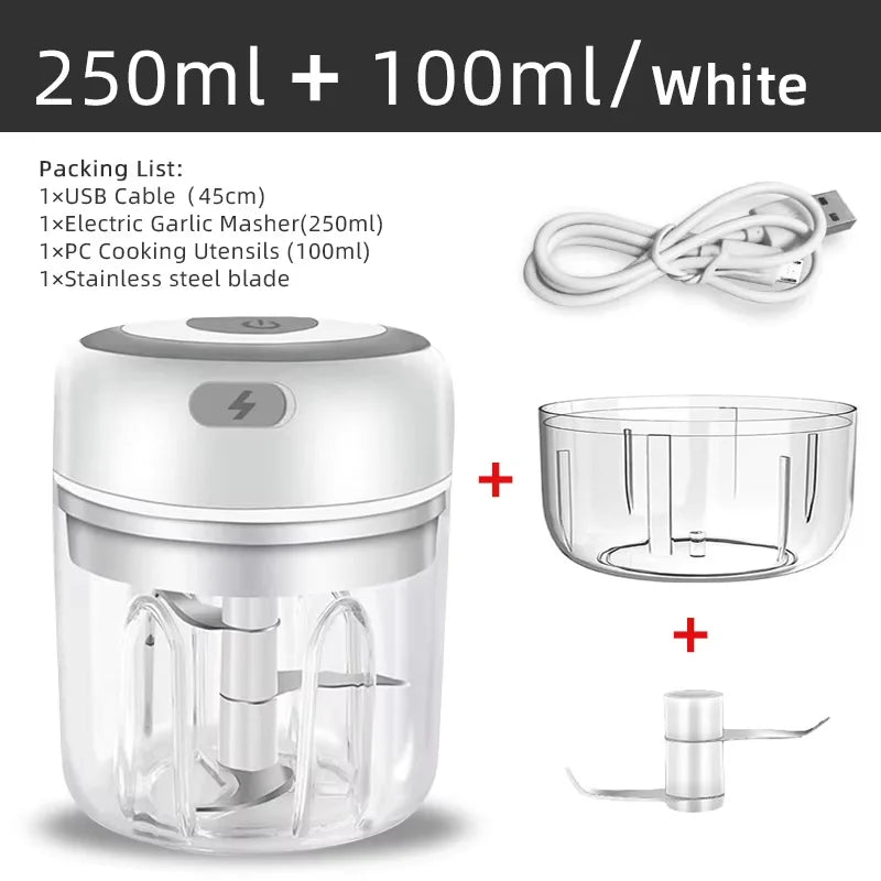 USB Rechargeable Mini Food Processor & Spice Grinder - Compact Portable Kitchen Appliance