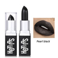 Matte Black Lipstick Makeup - Waterproof, Durable, Halloween Pearl Lip Gloss Stick 1pcs