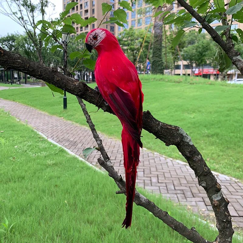 Garden Parrot Decor Lawn Ornament Animal Bird Outdoor Statue Creative Prop