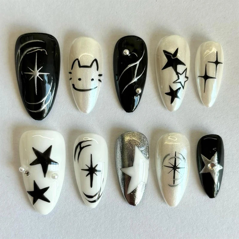Nail Art Decals & Foils - Cat & Dog Animal Stickers for Manicure, 2 Sheets