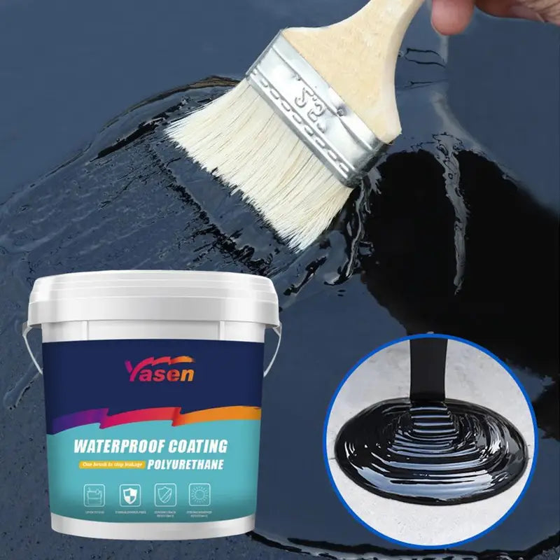 Water-Based Polyurethane Waterproof Coating for Exterior Walls & Roofs - Leak Repair, Eco-Friendly, 300g-1000g