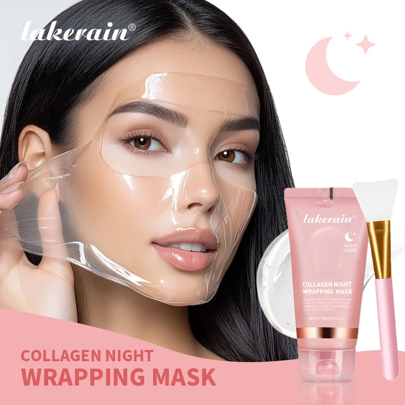 Collagen Wrapping Mask Set with Brush - Rejuvenate & Hydrate Skin