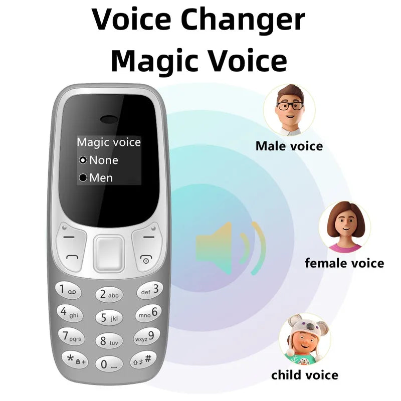 Mini Bluetooth Phone with Call Recording, Dual SIM GSM Unlocked, Low Radiation