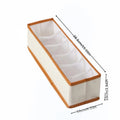 Leather-Style Belt & Accessory Organizer Box with 6 Compartments - Space-Saving Closet Storage