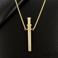 Stress Relief Meditation Necklace with Whistle Stainless Steel Pendant & Chain