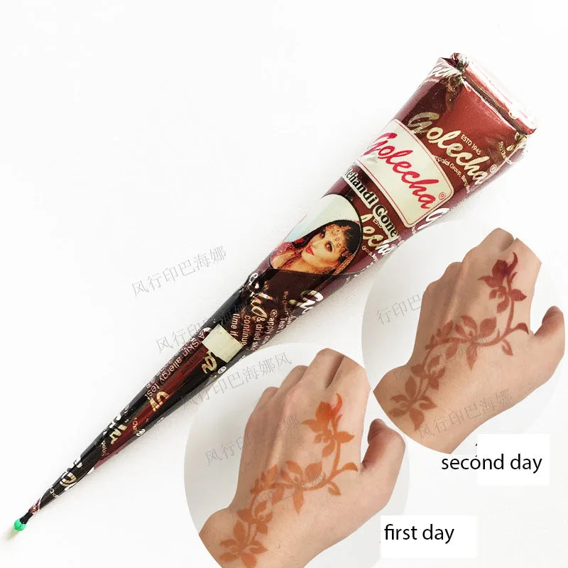 Henna Cones Body Art Temporary Tattoo Paste for Mehndi & Body Painting