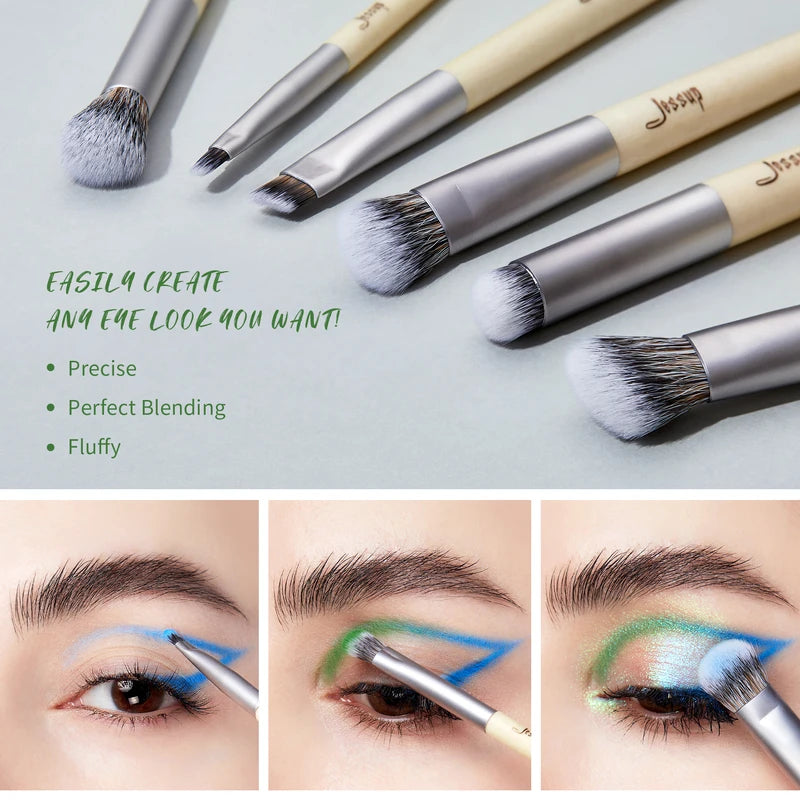 Vegan Makeup Brush Set 12PCS - Synthetic Foundation Eye Blending Face