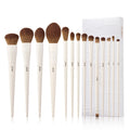 14-Piece Professional Makeup Brush Set - Vegan Synthetic Face & Eye Brushes