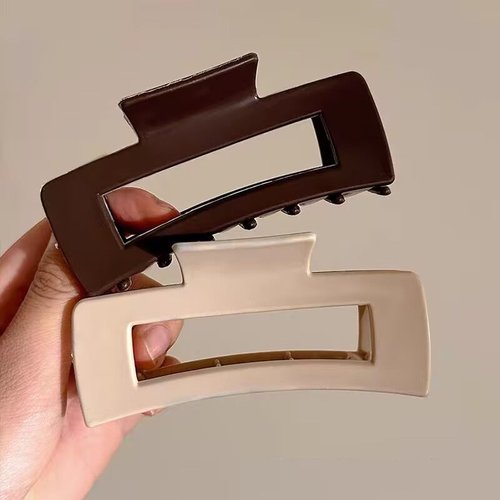Handmade Silicone Rectangle Claw Clip Soft Non-Slip Hair Accessory for Women