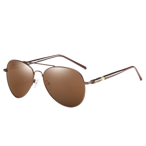 Handmade Retro Polarized Aviator Sunglasses UV400 Protection Metal Frame for Men