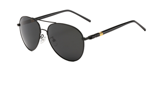 Handmade Retro Polarized Aviator Sunglasses UV400 Protection Metal Frame for Men