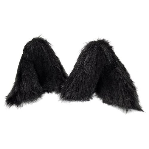 Plush Cat Ear Helmet Decorations - Removable Faux Fur Ears for Motorcycle Helmets