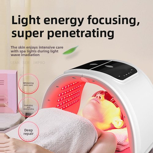 7-Color Infrared LED Photon Beauty Device with Hydrating Spray for Skin Care