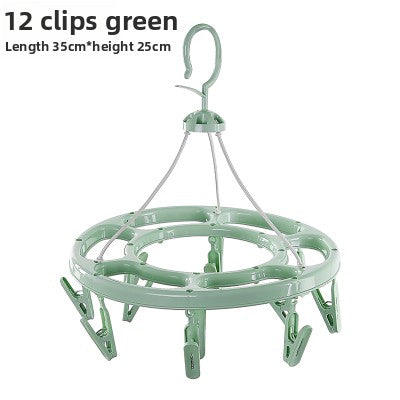 Windproof Clothes Drying Rack with Plastic Clips