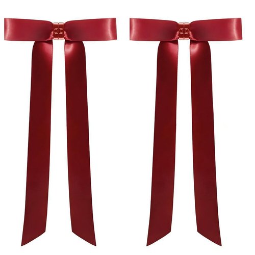Magnetic Bow Hair Claw Clip - Elegant Metal Rhinestone Hairpin for Women