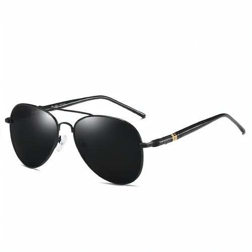 Handmade Retro Polarized Aviator Sunglasses UV400 Protection Metal Frame for Men
