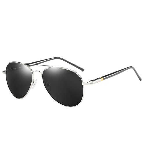 Handmade Retro Polarized Aviator Sunglasses UV400 Protection Metal Frame for Men