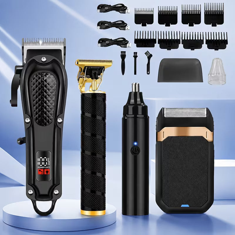 Rechargeable Electric Grooming Kit with LCD Battery Display