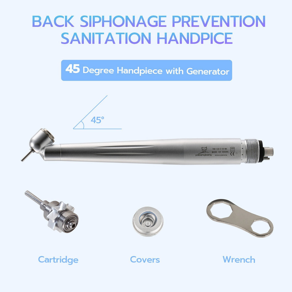 Dental High Speed Handpiece 45 Degree Surgical Push Button 4 Hole NSK Style