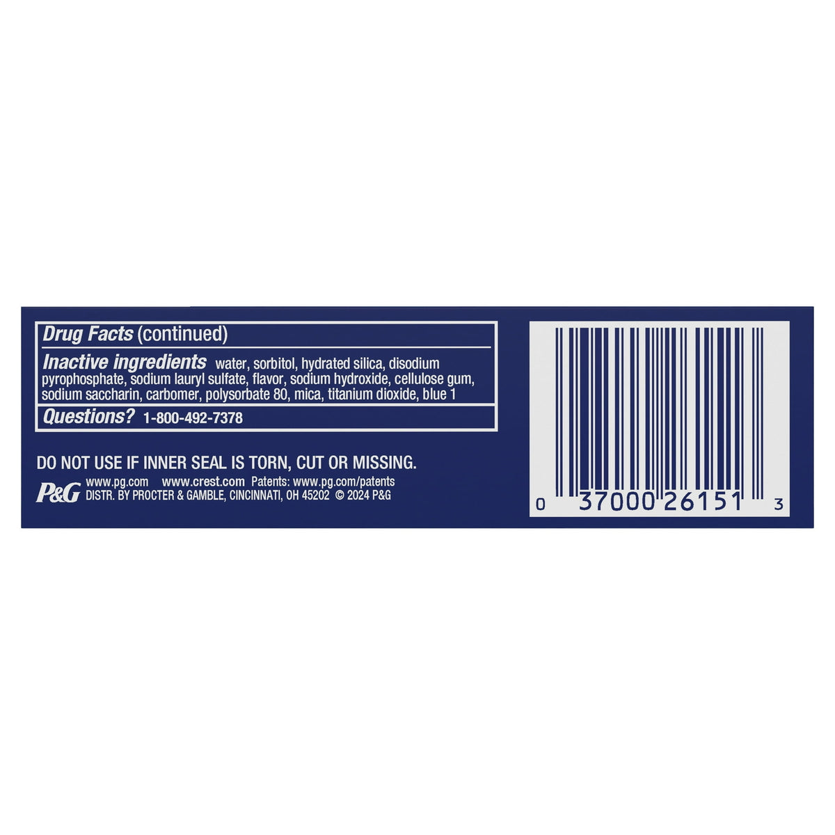 Travel Size Crest 3D White Fluoride Anticavity Toothpaste - Radiant Mint 0.85 oz Pack of 3