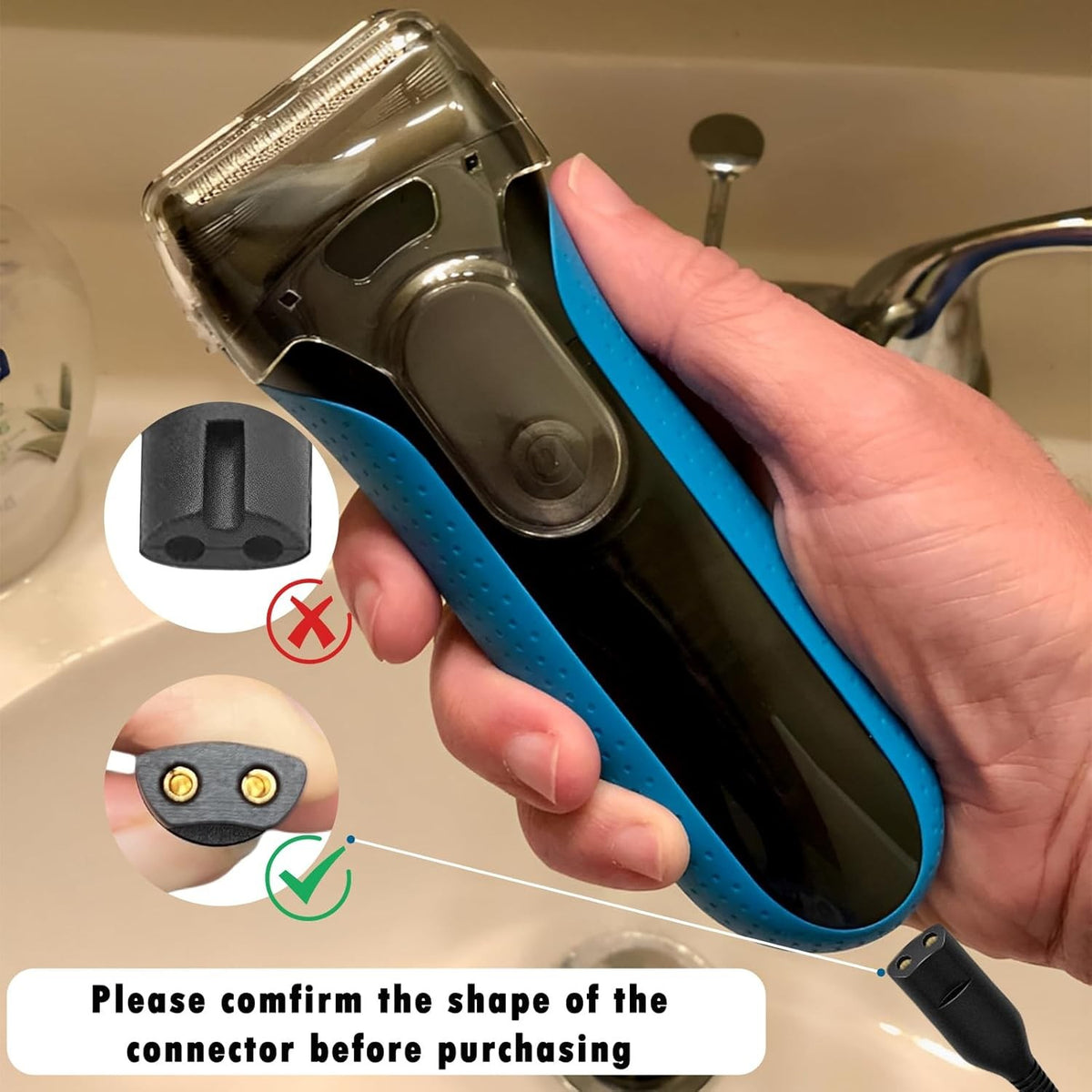 12V Replacement Charger for Braun Series S3 S5 S6 S7 S8 S9 Shavers and Trimmers