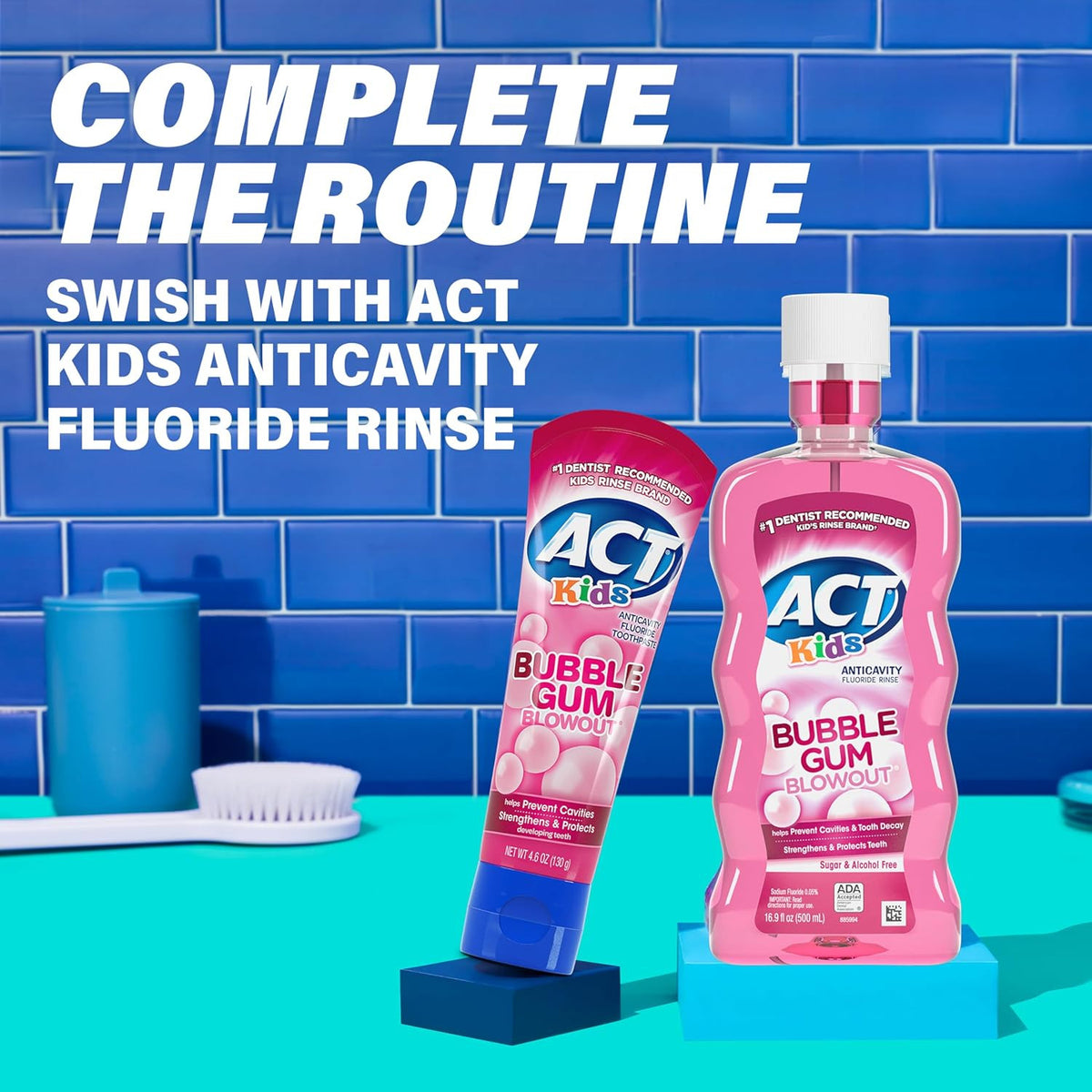 Kids Fluoride Toothpaste Bubble Gum Flavored 4.6 Oz. Cavity Protection