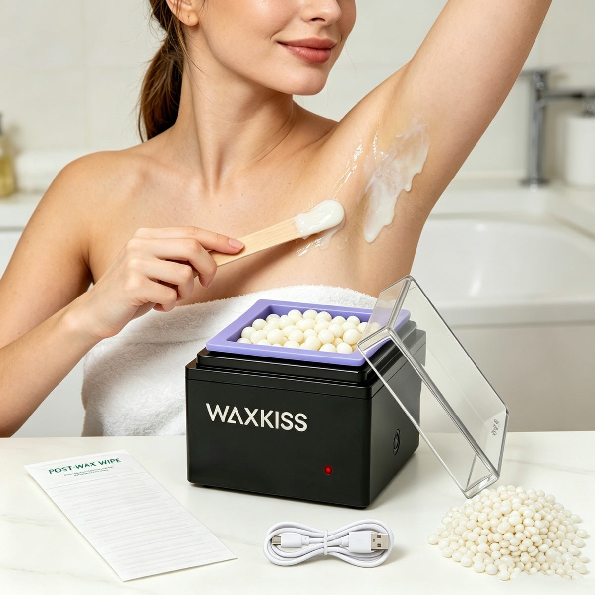 Waxing Kit Wax Heater Warmer with Wax Beans & Accessories for Hair Removal