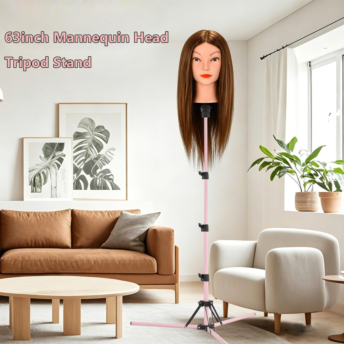 Adjustable Wig Head Stand Tripod for Cosmetology & Hairdressing