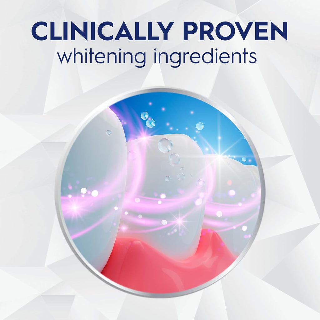 Whitening Toothpaste with Fluoride - Crest 3D White Brilliance Peppermint 4.6 oz