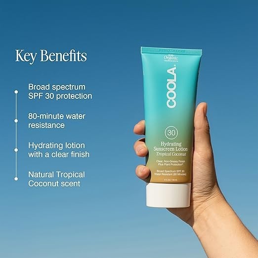 SPF 30 Organic Sunscreen Body Lotion Tropical Coconut 5 fl oz – Reef Safe & Hydrating