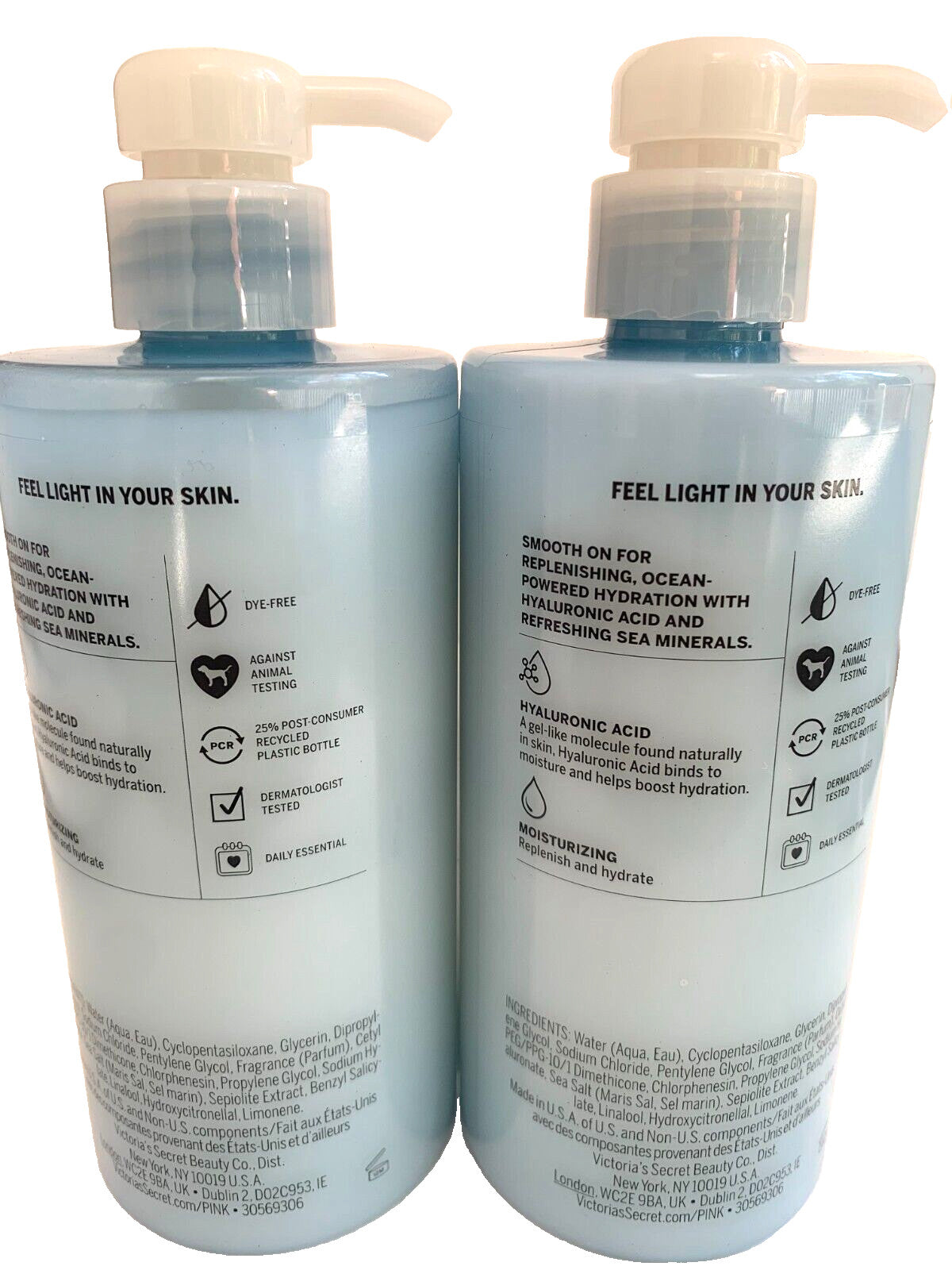 Hydrating Body Lotion Set with Hyaluronic Acid - Refreshing & Lightweight, 2 Pack