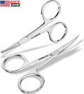 Eyebrow Scissors Set - Stainless Steel Facial & Grooming Shears for Men & Women
