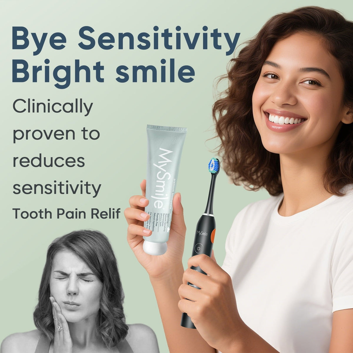 Nano Hydroxyapatite Fluoride-Free Sensitive Toothpaste 4.2oz - Natural Enamel Repair & Fresh Mint