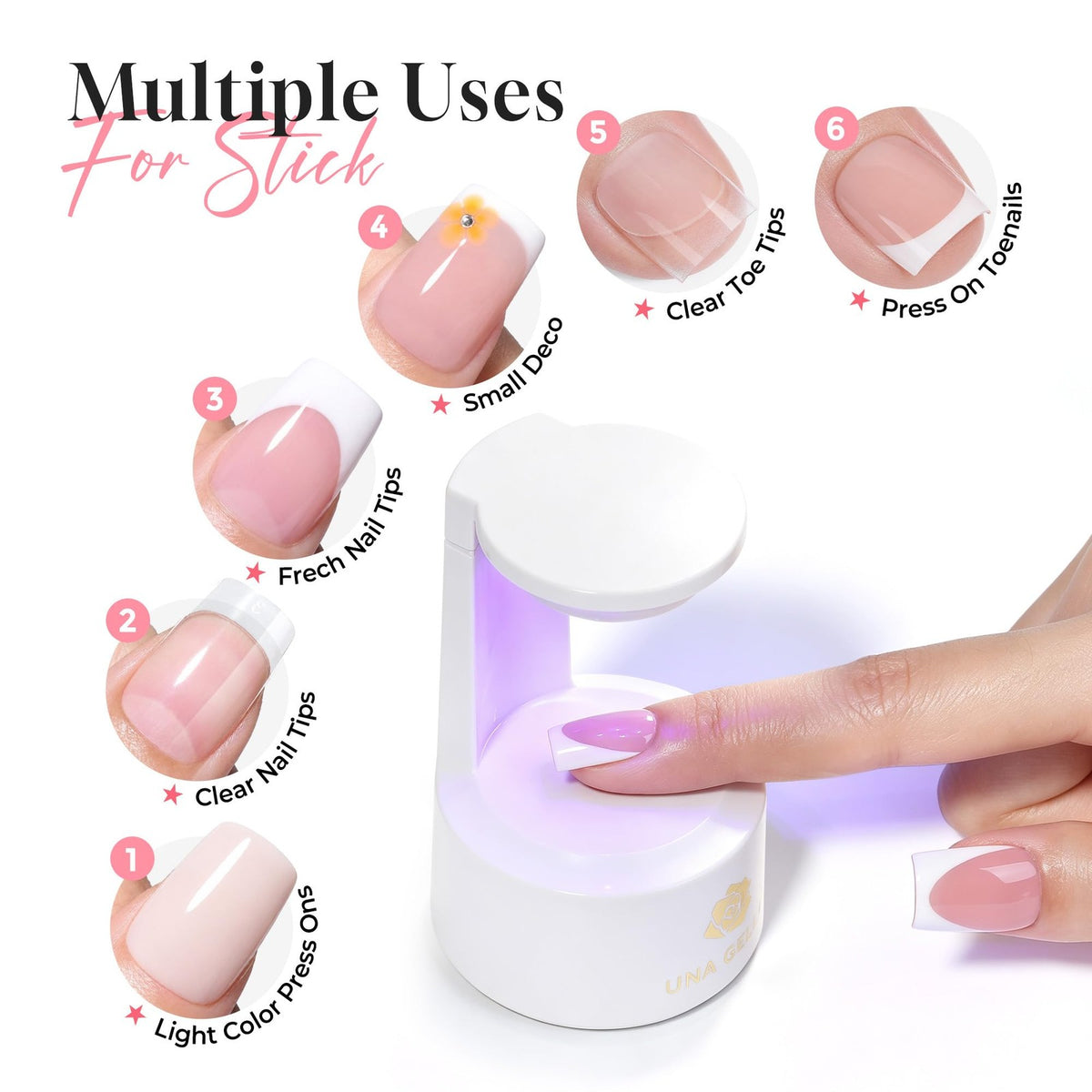 Solid Nail Glue Gel 15ml for Acrylic & Soft Tips - Long Lasting, Cures Under UV/LED Lamp